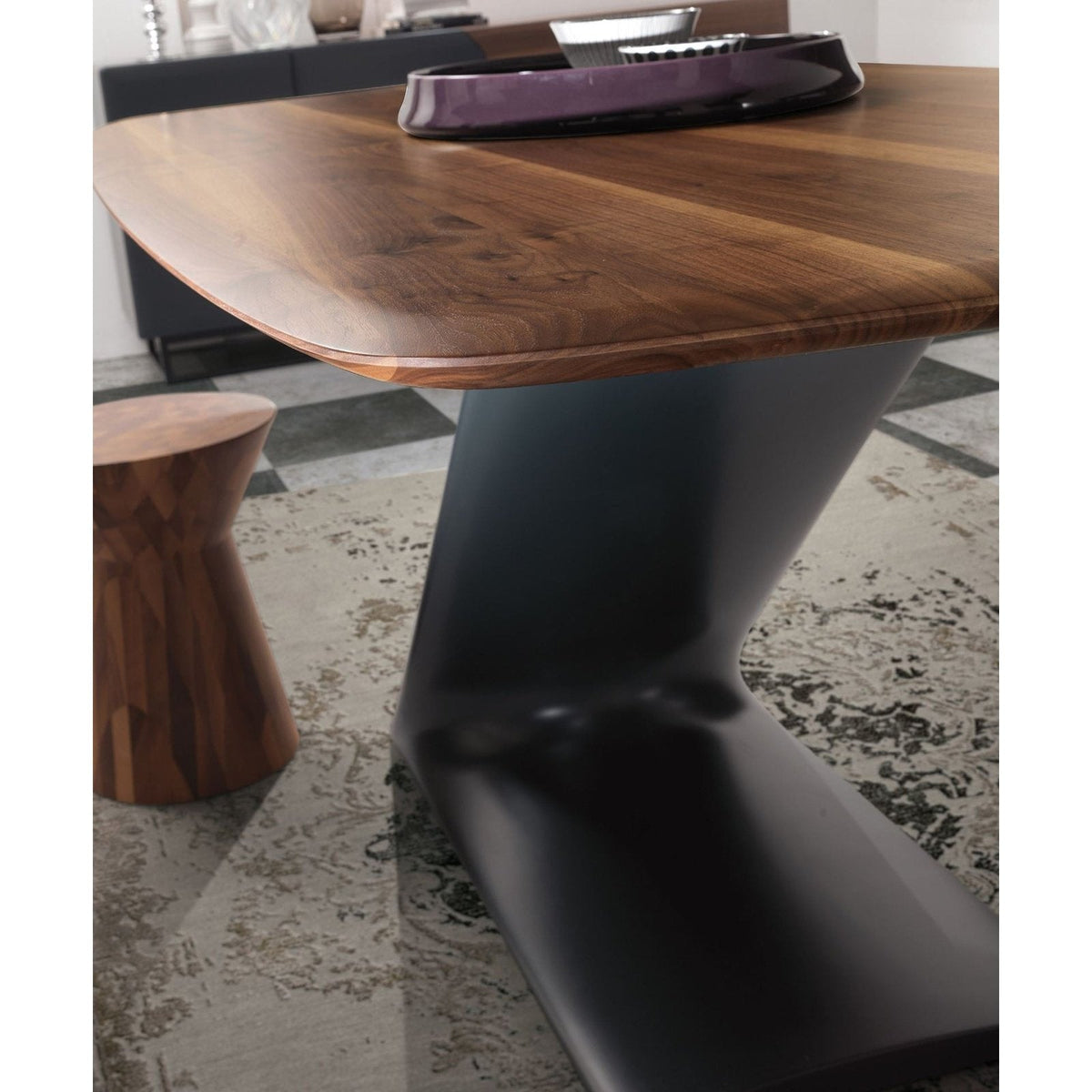 Bellini Italian Home Zeta Dining Table Anthracite Base