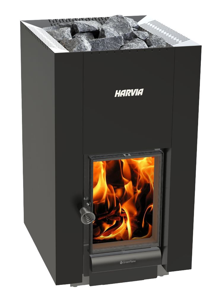 Harvia Linear 22 GreenFlame Series Wood Stove Sauna Heater