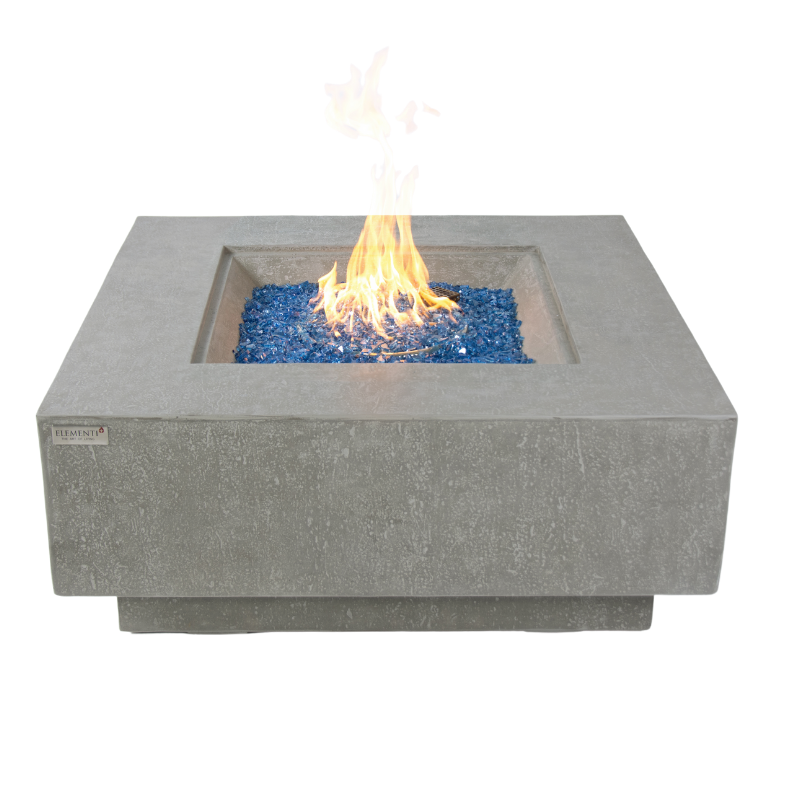 Elementi Plus Victoria OFG413LG Square Concrete Fire Pit Table