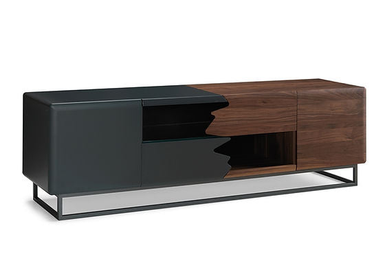 Bellini Italian Home Kali TV Stand Walnut Anthracite