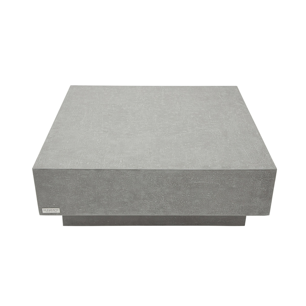 Elementi Home Tevere 40&quot; GFRC Square Coffee Table