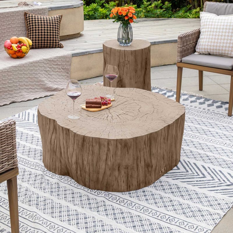 Elementi Home Daintree 42&quot; GFRC Round Coffee Table