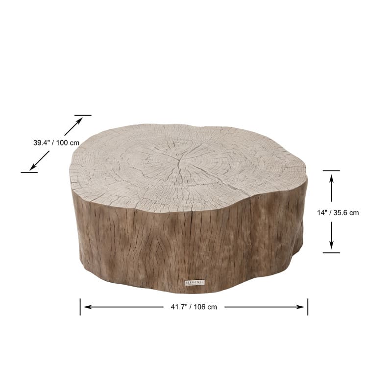 Elementi Home Daintree 42&quot; GFRC Round Coffee Table