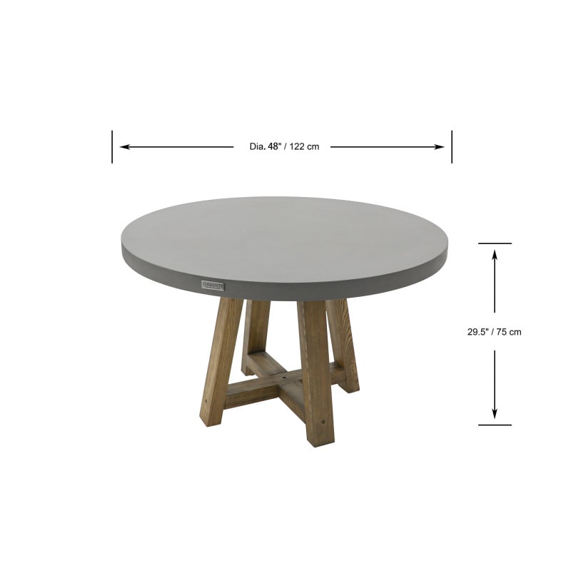 Elementi Home Verona 48&quot; Round Dining Table