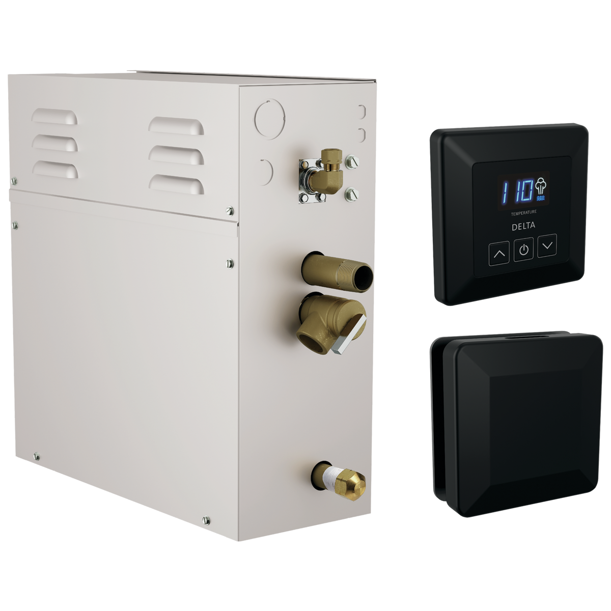 Delta SimpleSteam™ 4kW Square Kit, SimpleSteam™ ES-4 Generator, Control Panel, and Steam Head