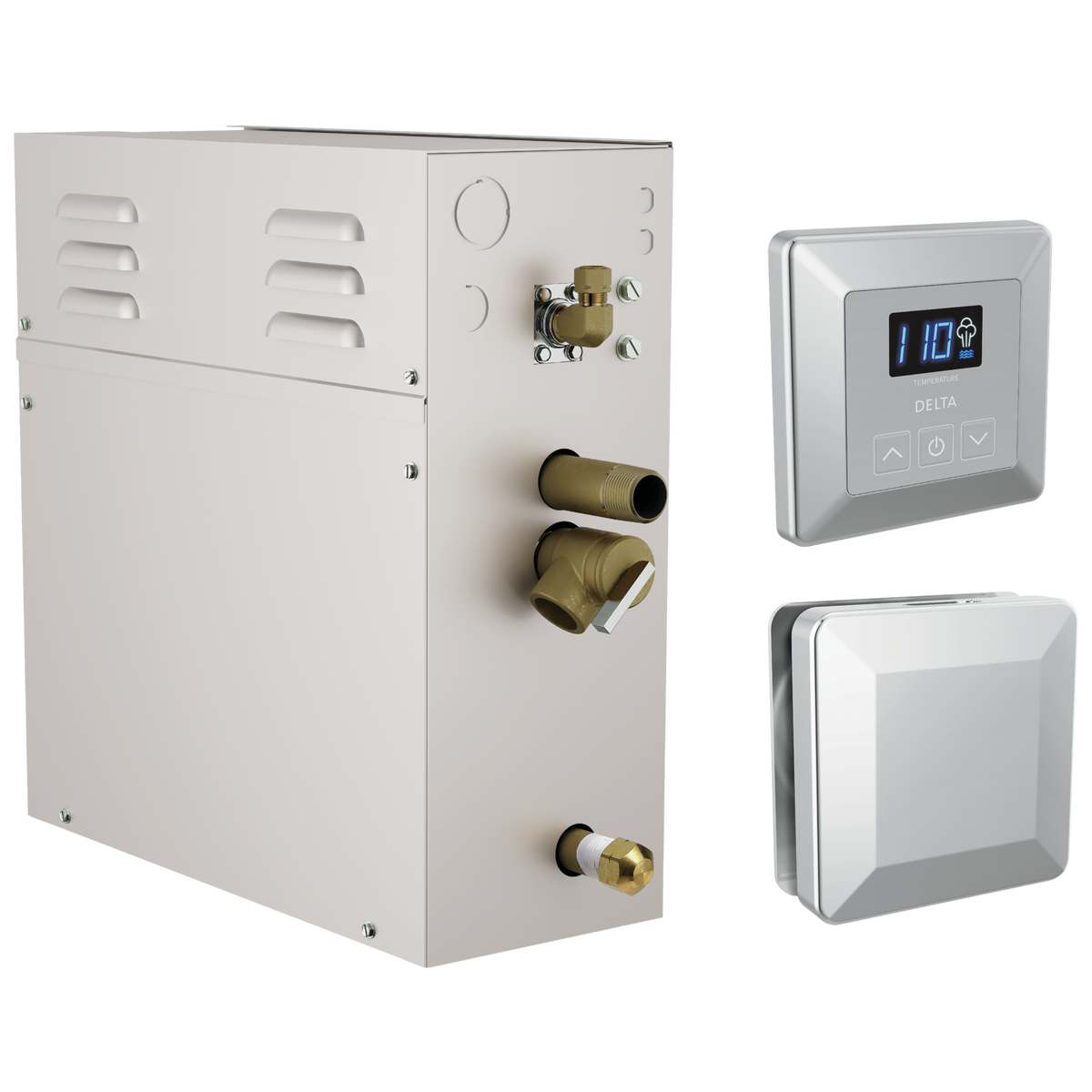 Delta SimpleSteam™ 4kW Square Kit, SimpleSteam™ ES-4 Generator, Control Panel, and Steam Head