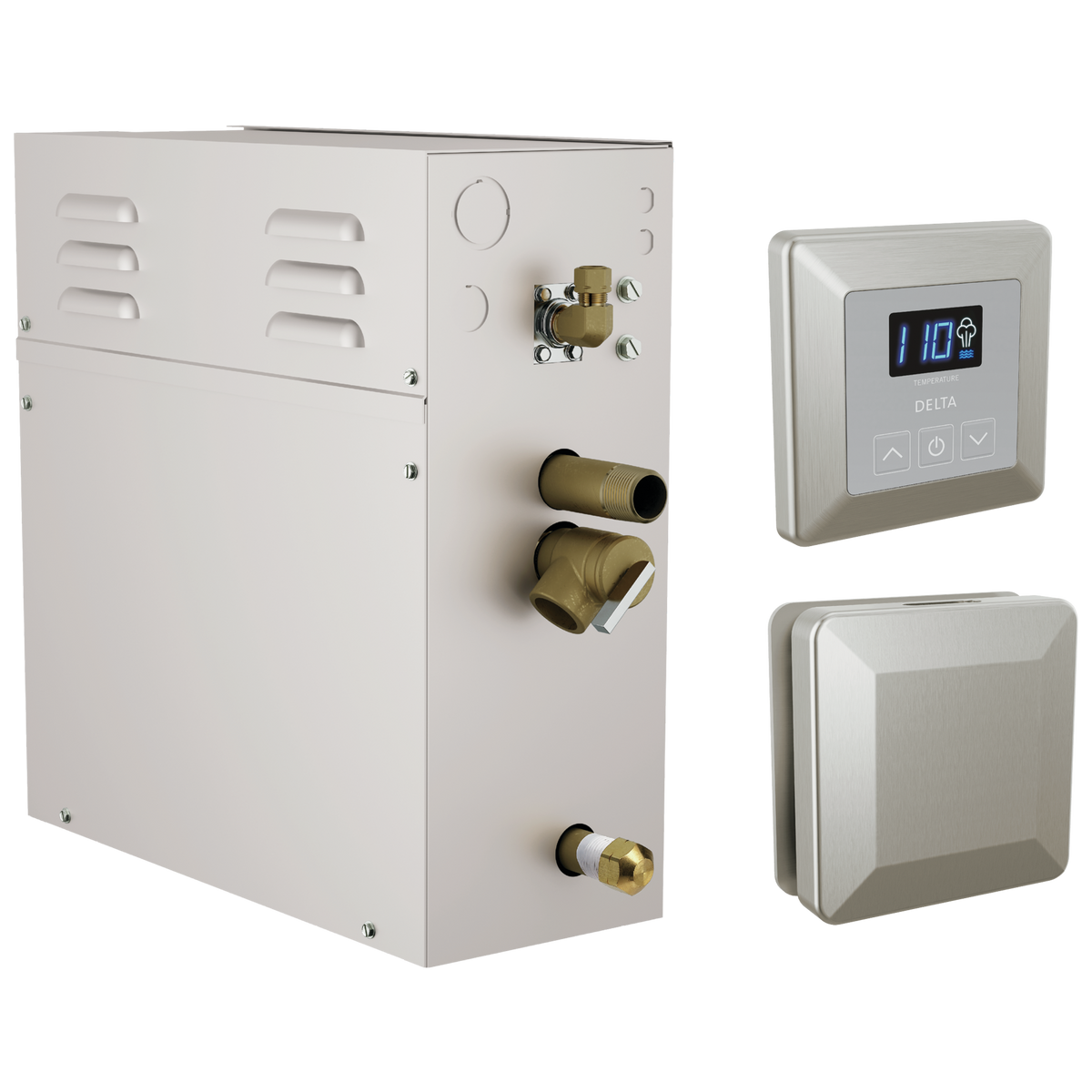 Delta SimpleSteam™ 4kW Square Kit, SimpleSteam™ ES-4 Generator, Control Panel, and Steam Head