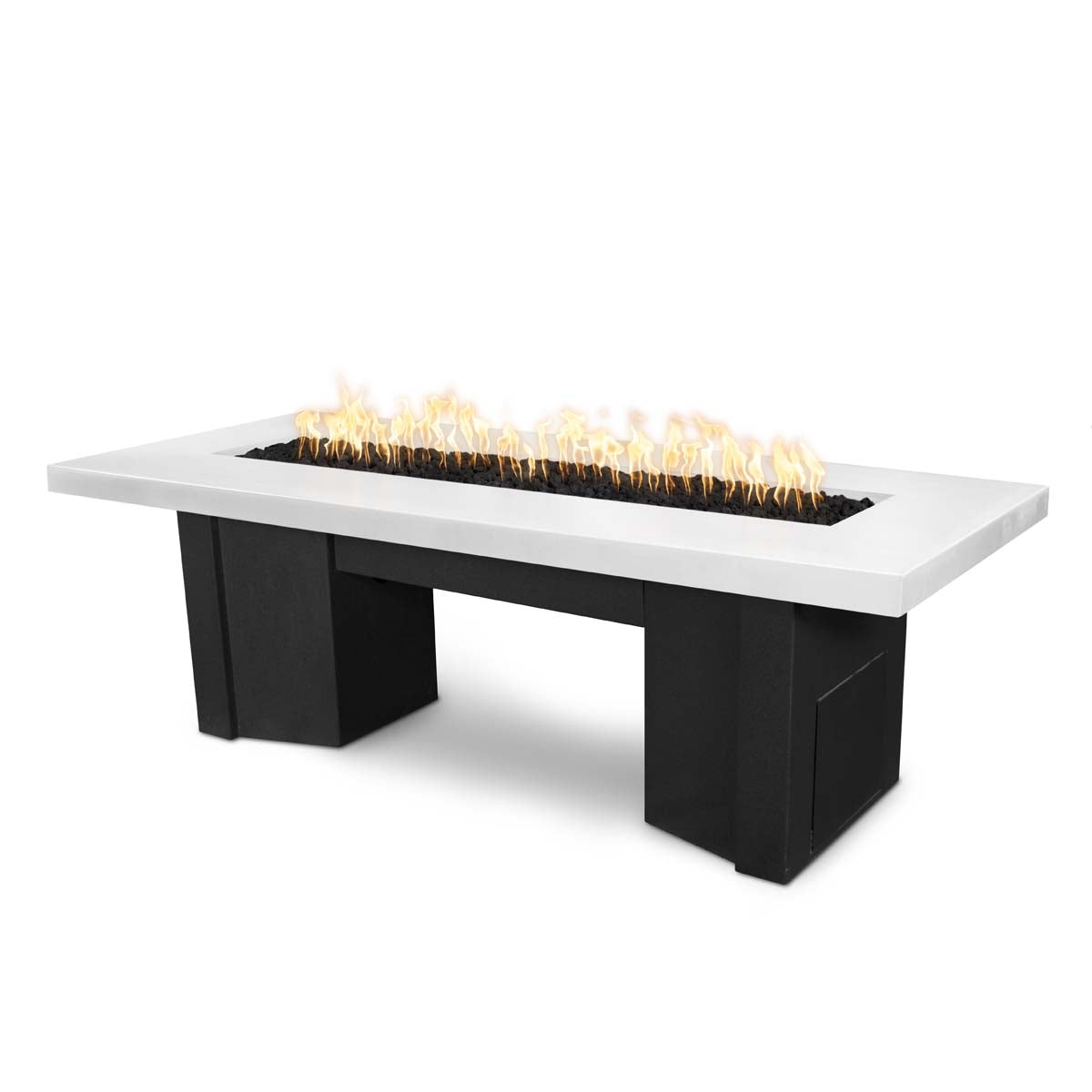 The Outdoor Plus Rectangular Alameda Fire Table - Powder Coated Metal