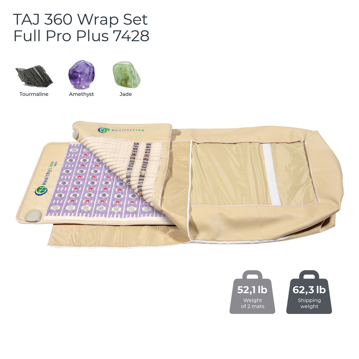 HealthyLine 360 Wrap Set™ TAJ &amp; SOFT Full Pro PLUS 7428 - Photon PEMF InfraMat Pro®