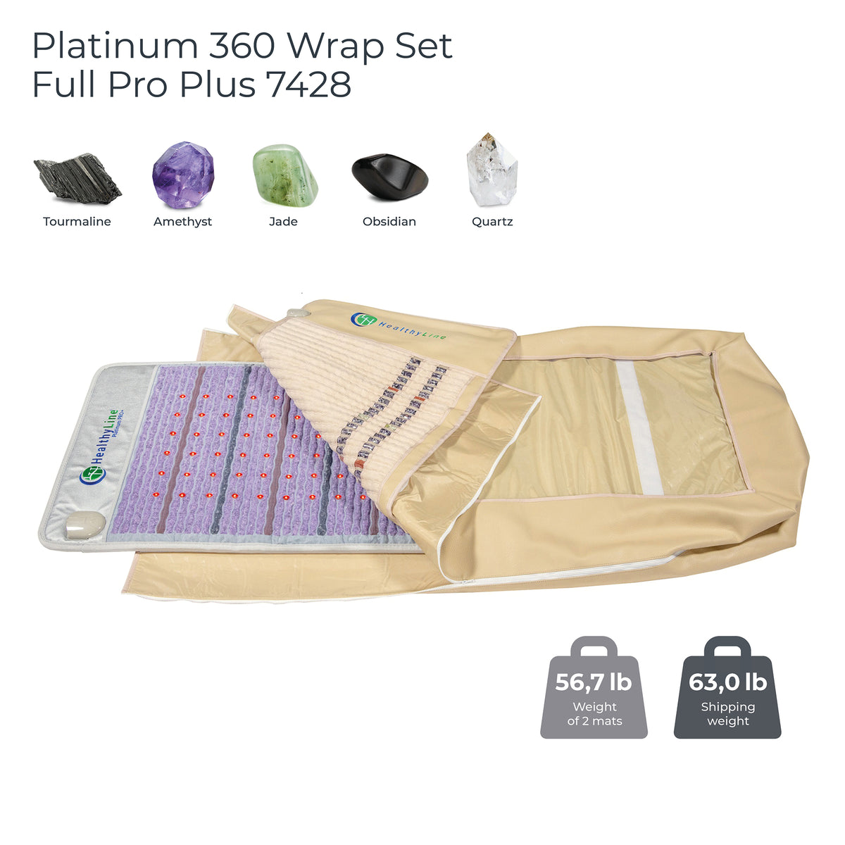 HealthyLine 360 Wrap Set™ Platinum &amp; SOFT Full Pro PLUS 7428 - Photon Advanced PEMF InfraMat Pro®
