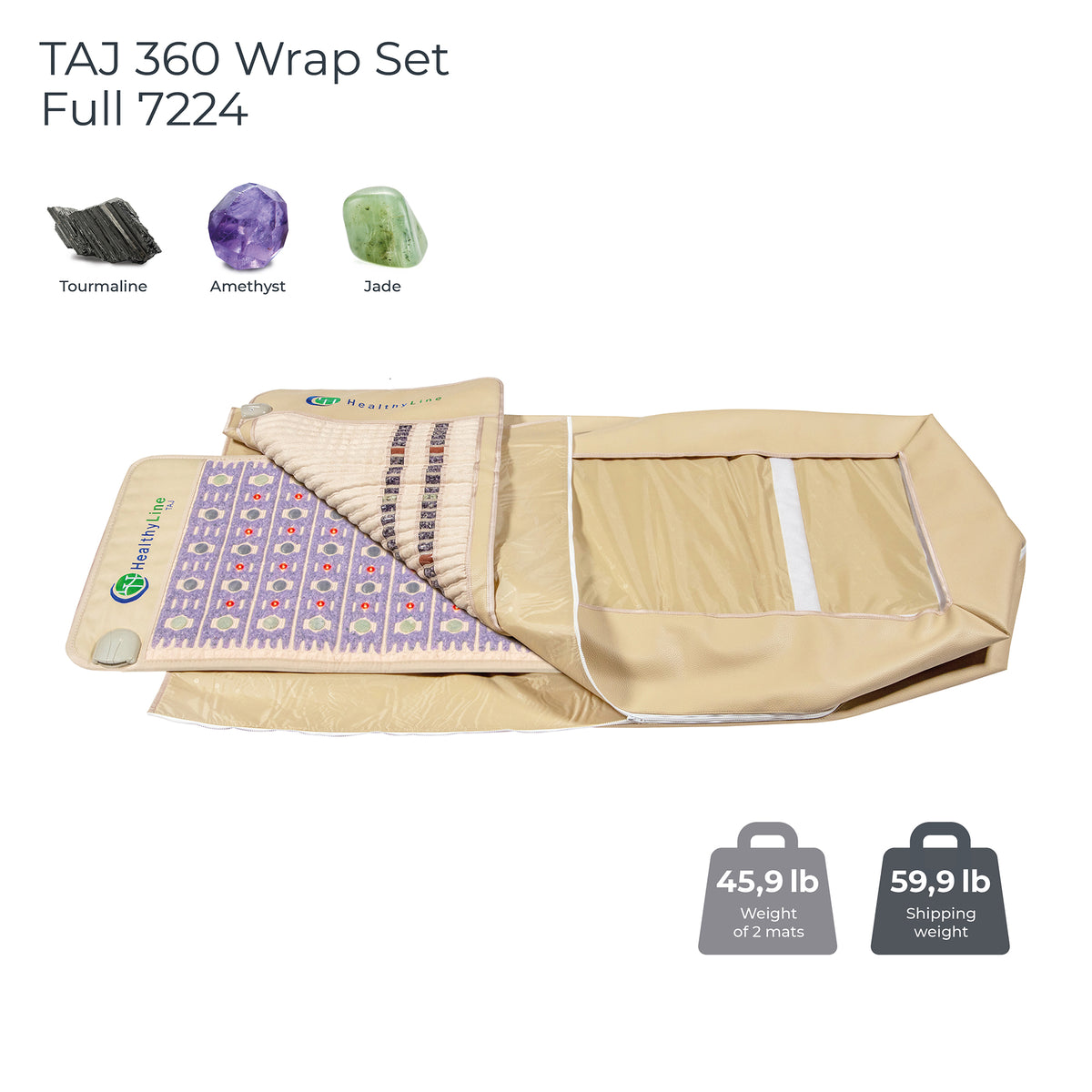 HealthyLine 360 Wrap Set™ TAJ (New Edition) &amp; SOFT Full 7224 - Photon PEMF InfraMat Pro®