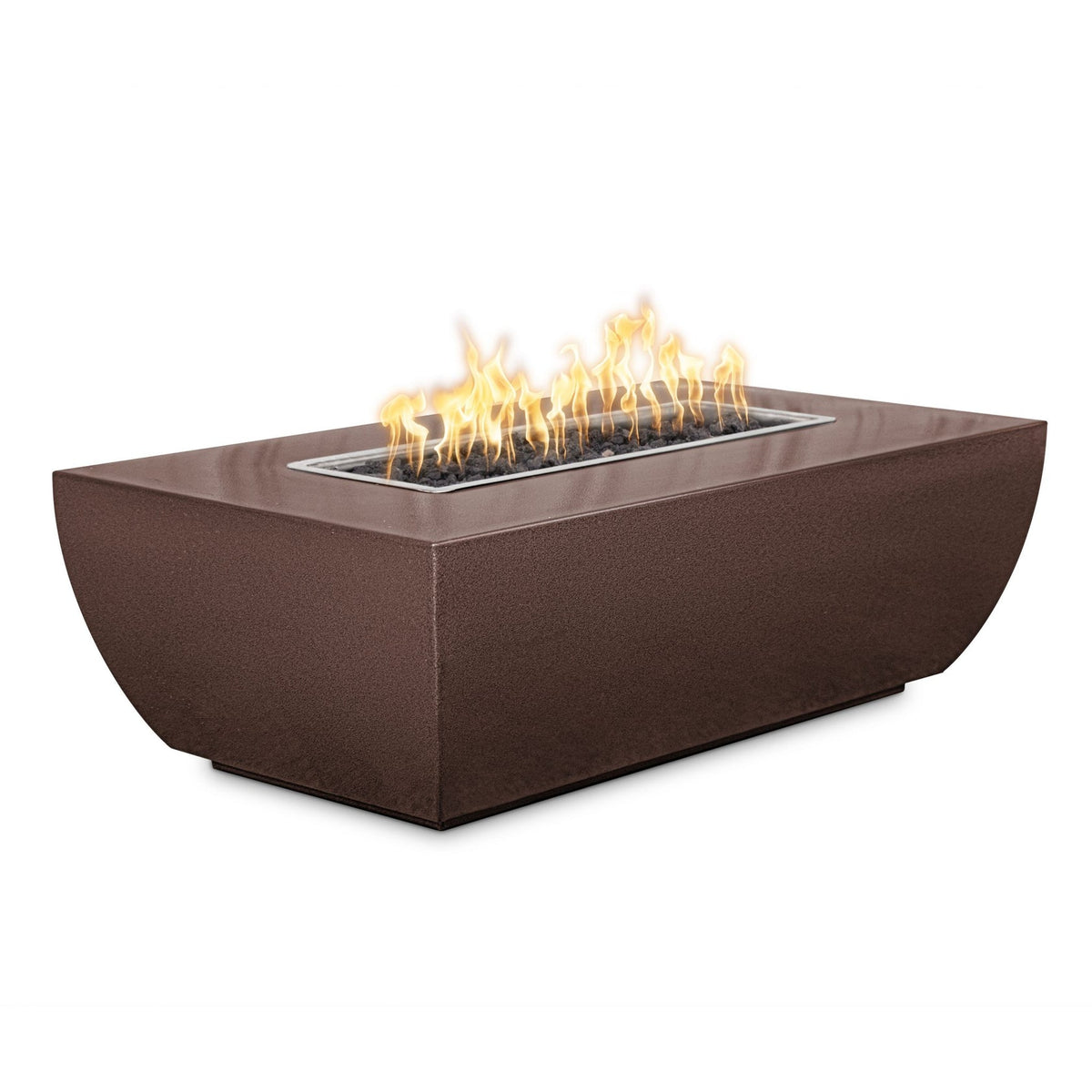 The Outdoor Plus Rectangular Avalon Fire Pit - Copper