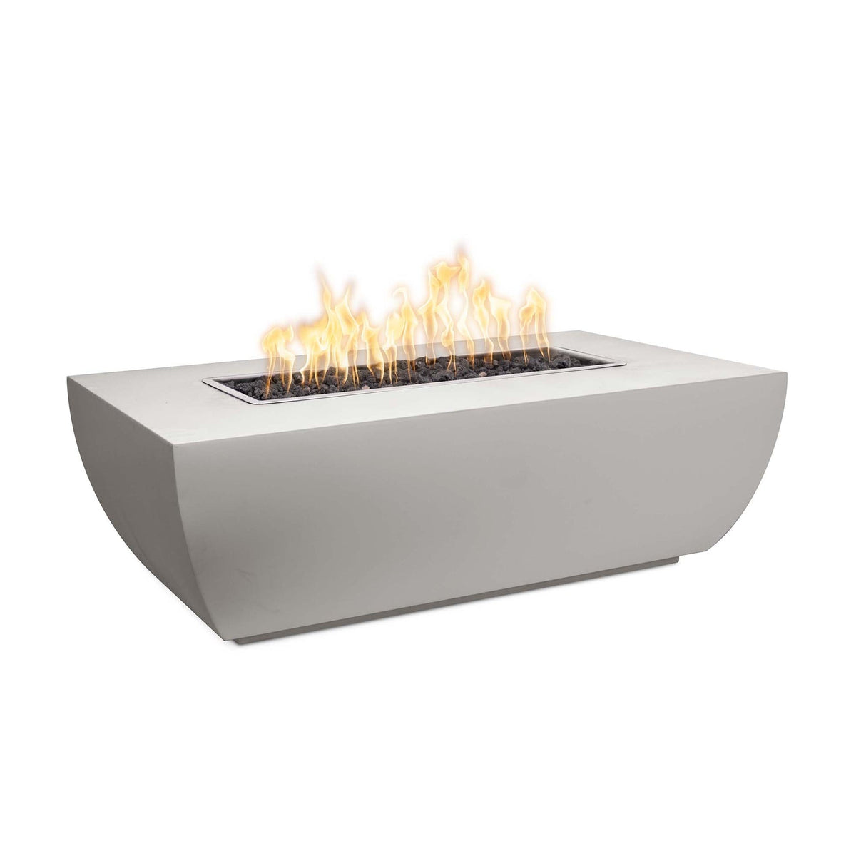 The Outdoor Plus Rectangular Avalon Fire Pit - Stainless Steel
