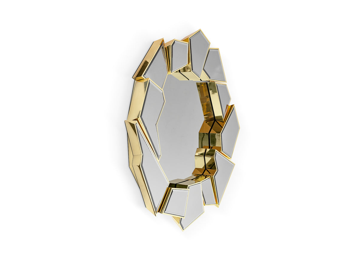 Luxxu Crackle Round Mirror
