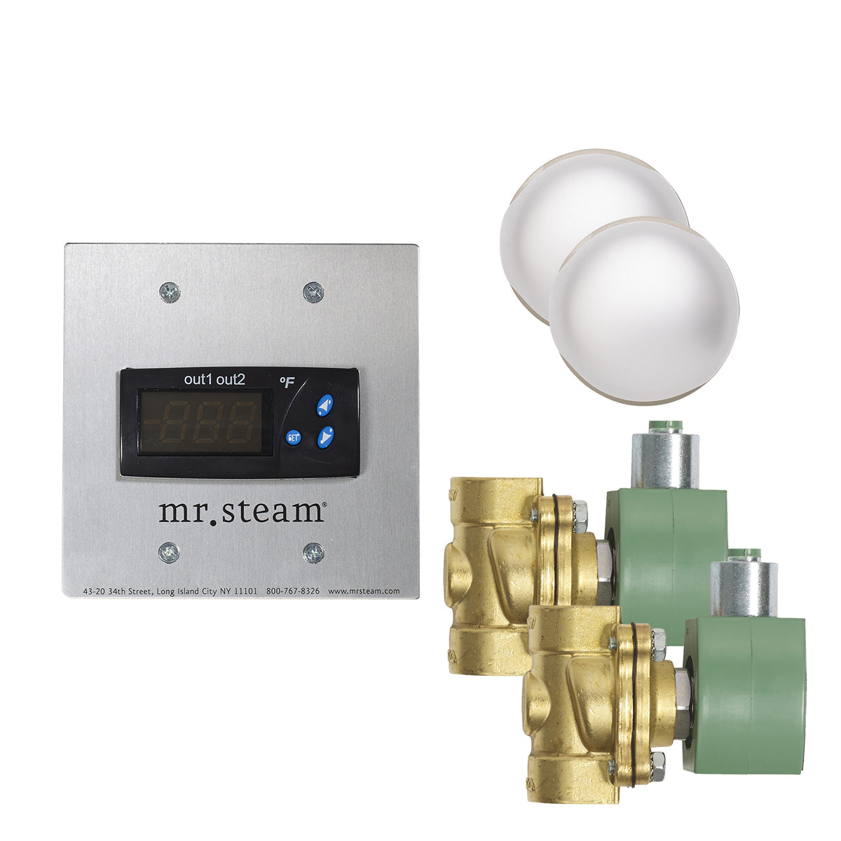 CU2-D1_Mr. Steam_Digital 1 Control Package with Digital 1 Control and CU SteamHead in Polished Chrome