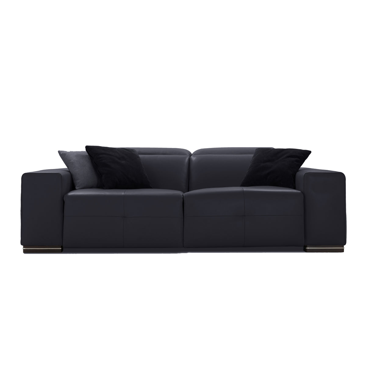 Bellini Italian Home Camilla Motion Loveseat, Anthracite (D05) - 2 Power Recliner 2 Motors