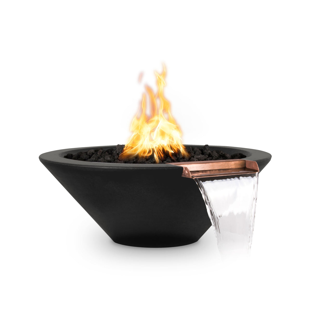 The Outdoor Plus 24&quot; Cazo Powder Coated Steel Round Fire &amp; Water Bowl