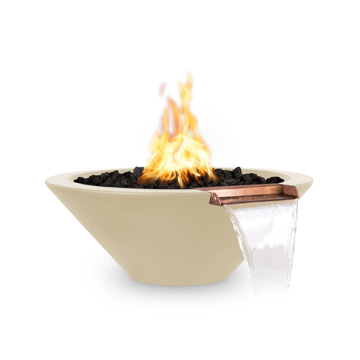 The Outdoor Plus 36&quot; Round Cazo Fire &amp; Water Bowl - Powder Coated Metal