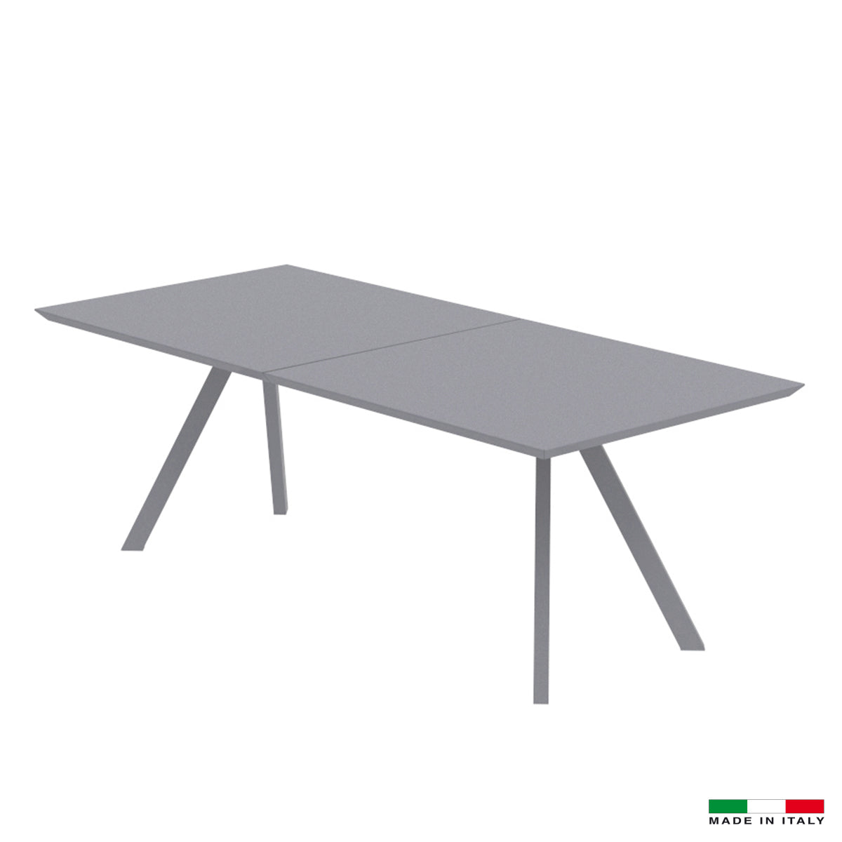 Bellini Italian Home Extension Dining Table, Metal Frame Design, Water and Uv Resistant Material, Easy To Clean Material and Metals Are Coated with Qualicoat Thermosetting Powders, Dimensions: 87/126&quot;x39&quot;x30&quot;