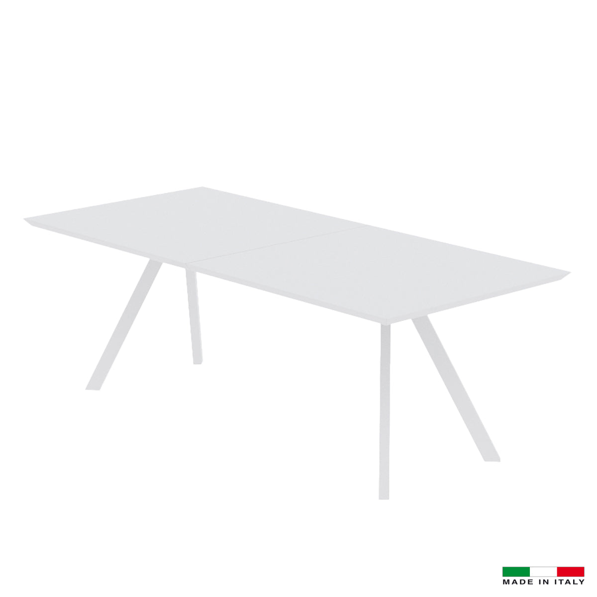 Bellini Italian Home Extension Dining Table, Metal Frame Design, Water and Uv Resistant Material, Easy To Clean Material and Metals Are Coated with Qualicoat Thermosetting Powders, Dimensions: 87/126&quot;x39&quot;x30&quot;