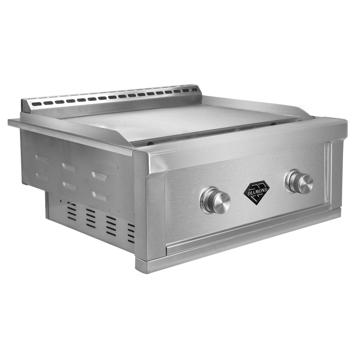 The Outdoor Plus 30&quot; Diamond Griddle - Commercial Grade (3/8 Thick ) 304 Stainless Steel Construction