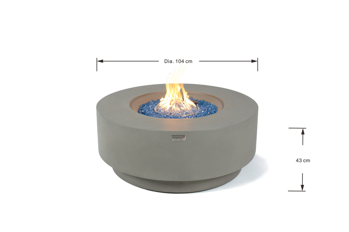 Elementi Plus Colosseo OFG414LG Round Concrete Fire Pit Table