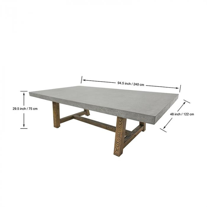 Elementi Home Seine 94&quot; Rectangle Dining Table