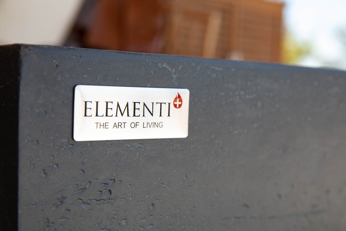 Elementi Plus Positano OFG415DG Rectangular Concrete Fire Pit Table