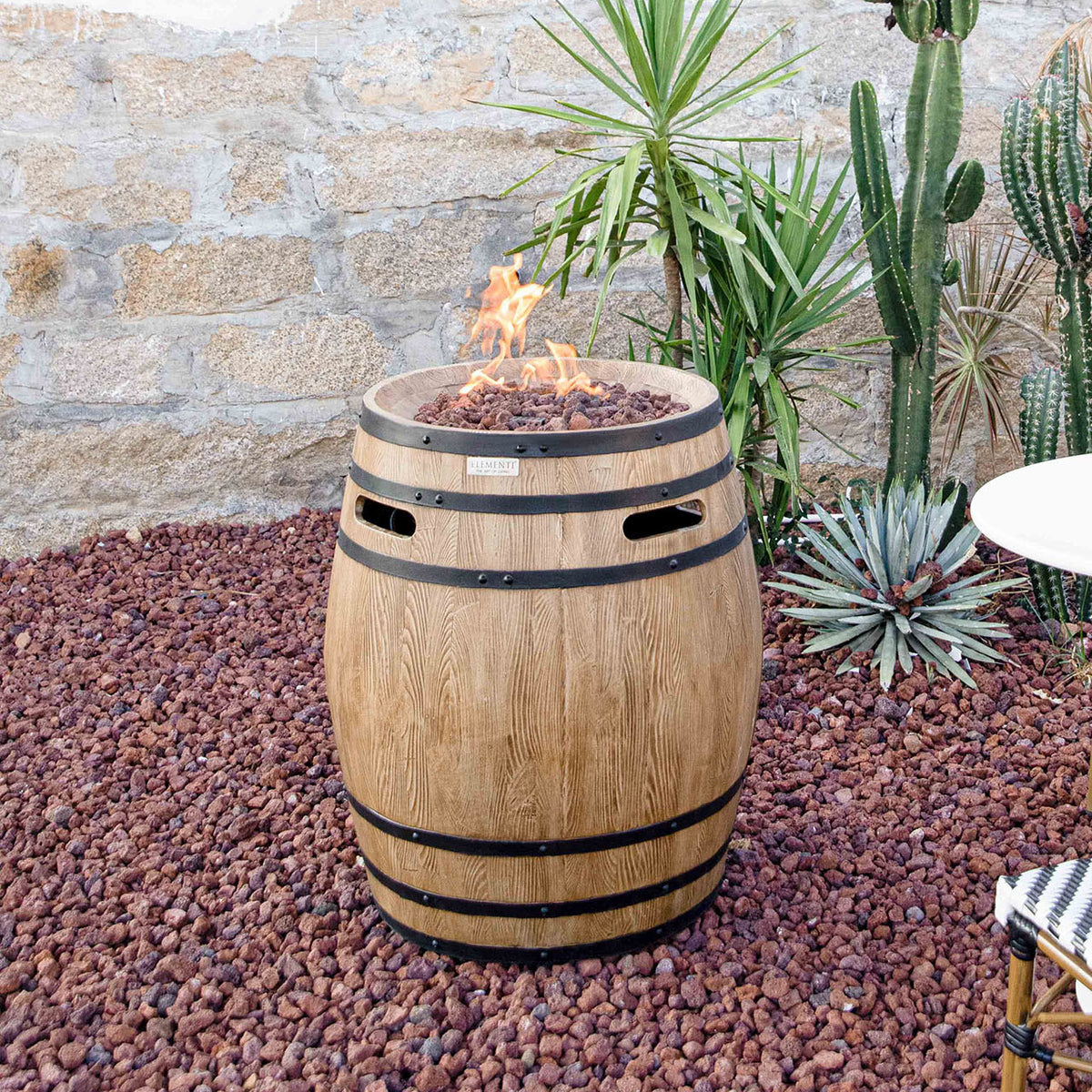 Elementi Fire Napa Barrel Fire Pit - Propane