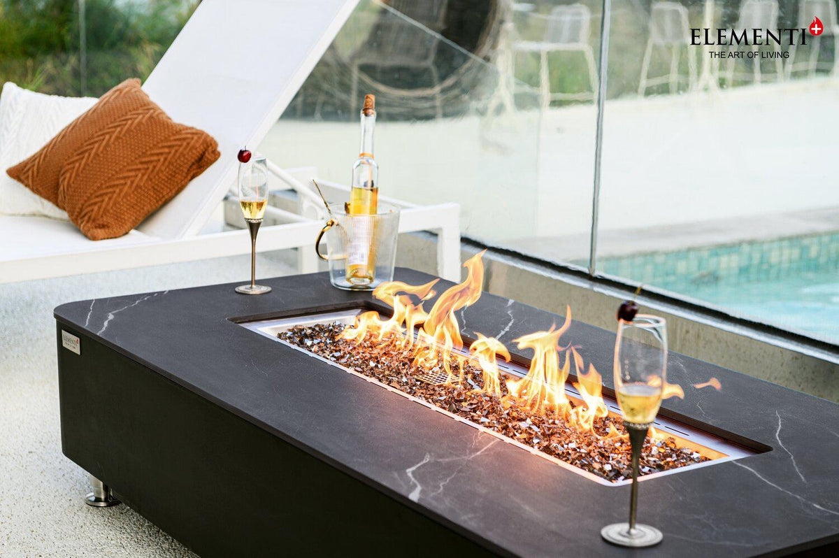 Elementi Fire Valencia Porcelain Top Fire Table