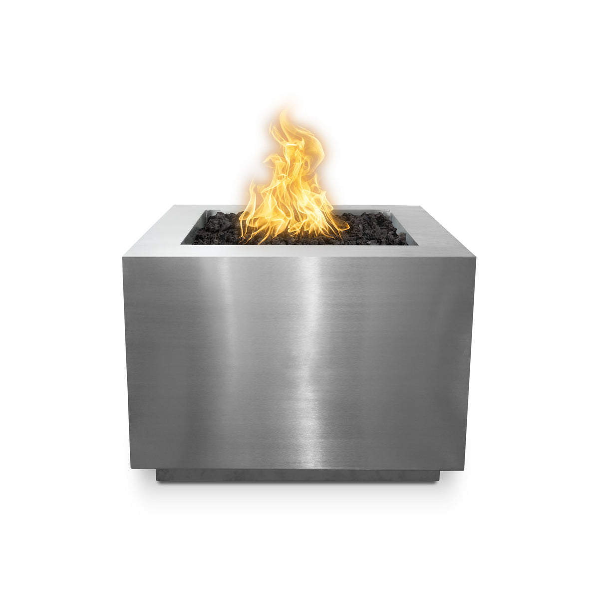 The Outdoor Plus Square Forma Fire Pit - Stainless Steel