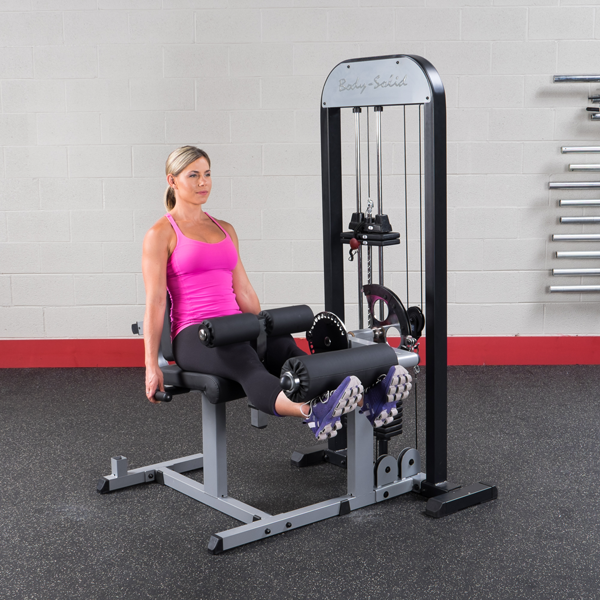 Body Solid PRO SELECT LEG EXTENSION / CURL STATION, 210LB STACK