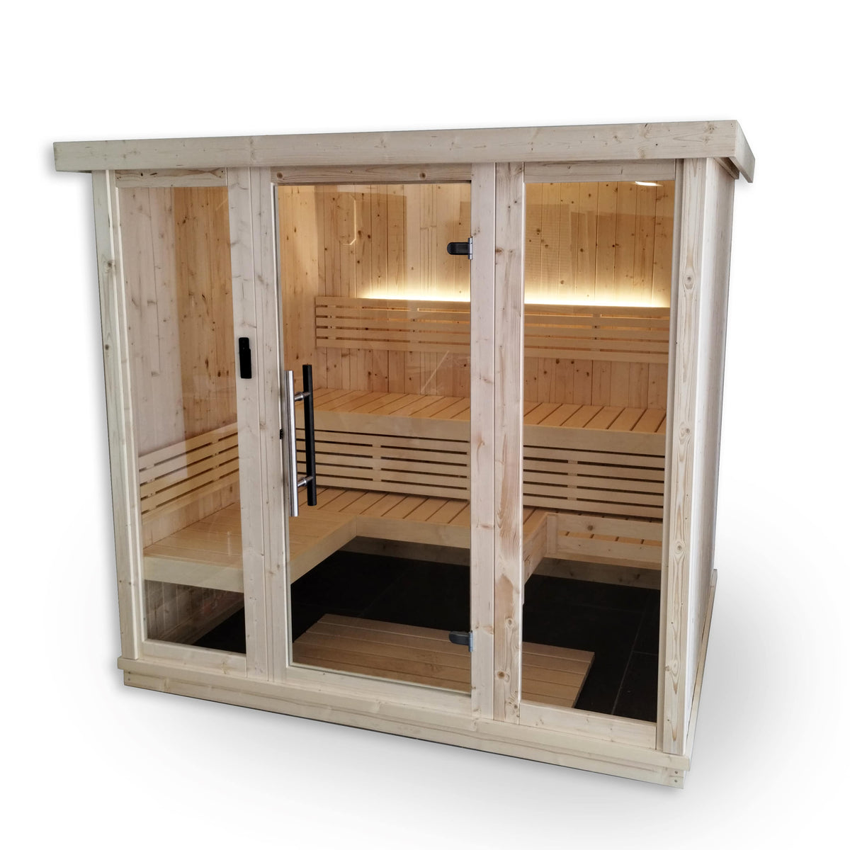 SaunaLife Xperience-Series Model X7 Indoor Sauna, Thermo-Wood Construction with LED Lighting [Free Shipping]