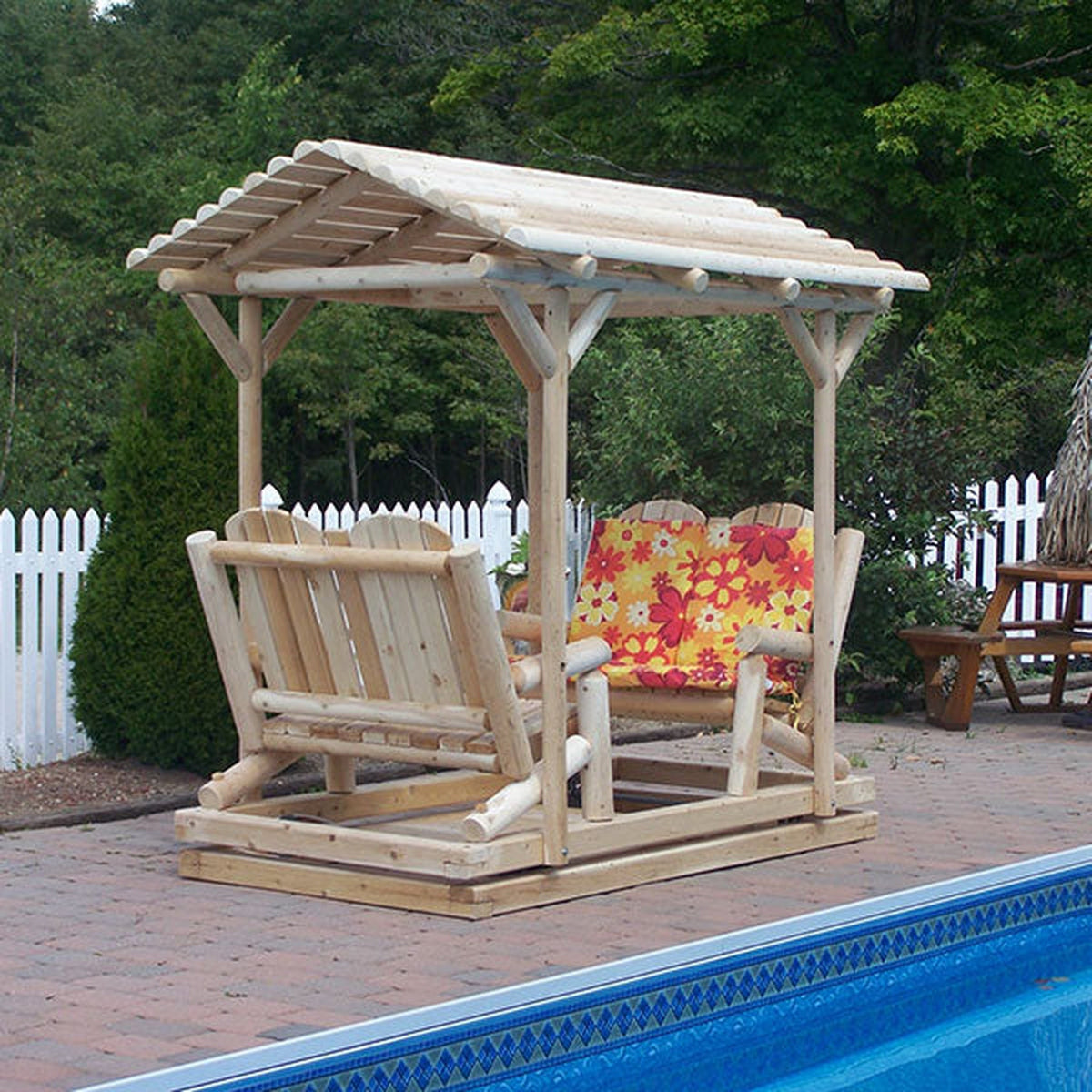 Leisurecraft Log Glider with Roof