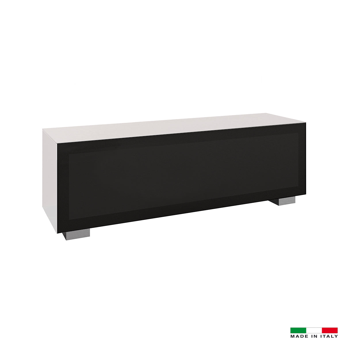 Bellini Italian Home Magic TV Stand Black Door and White Body