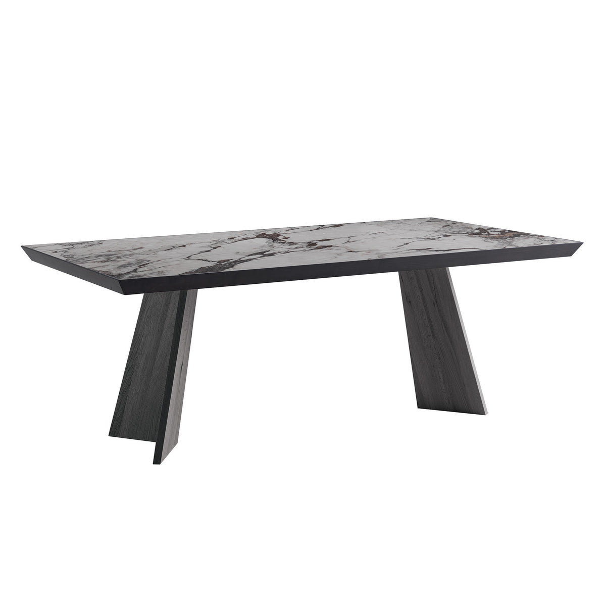 Bellini Italian Home Materia Dining Table Grey Black