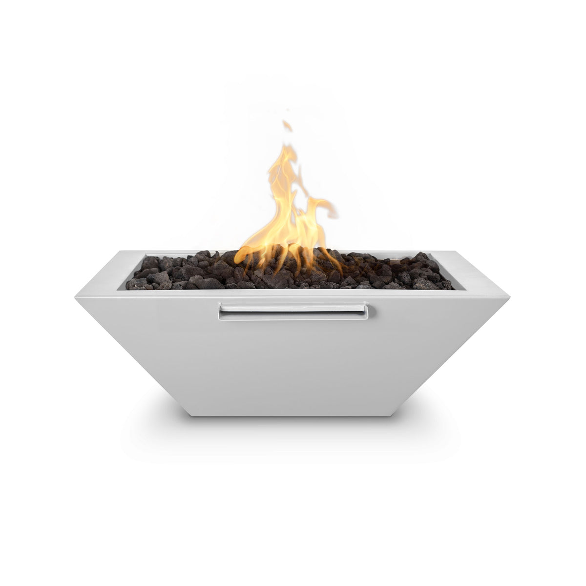 The Outdoor Plus 24&quot; Maya Powder Coated Steel Square Fire &amp; Water Bowl