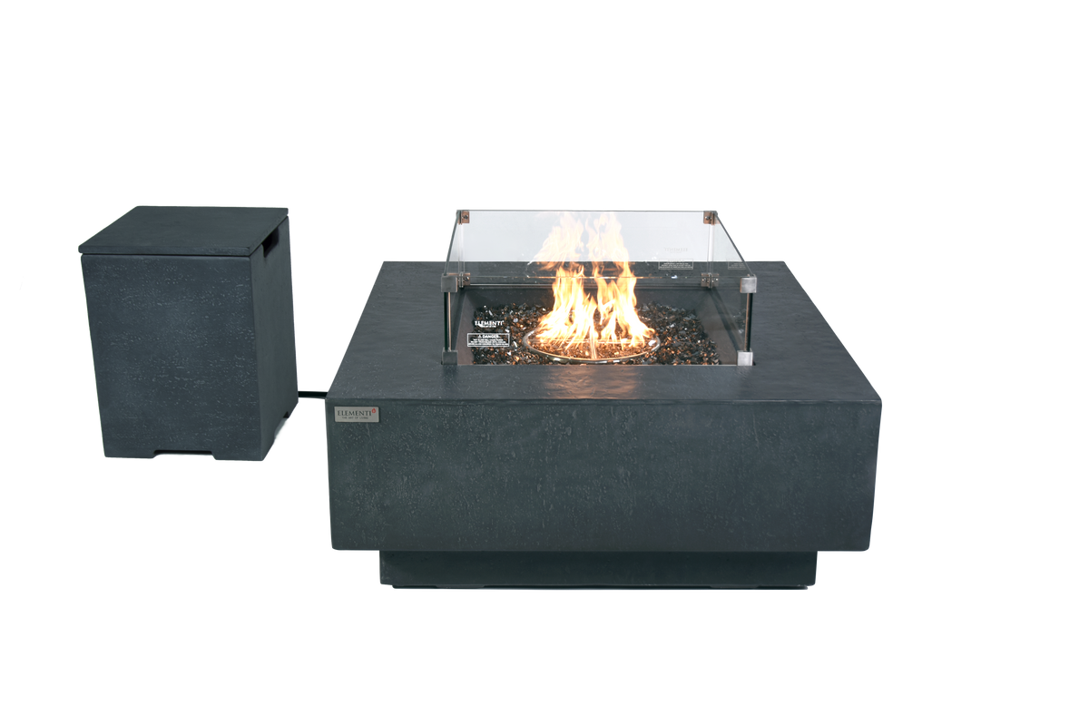 Elementi Plus OFG413DG Bergen Concrete Outdoor Fire Table