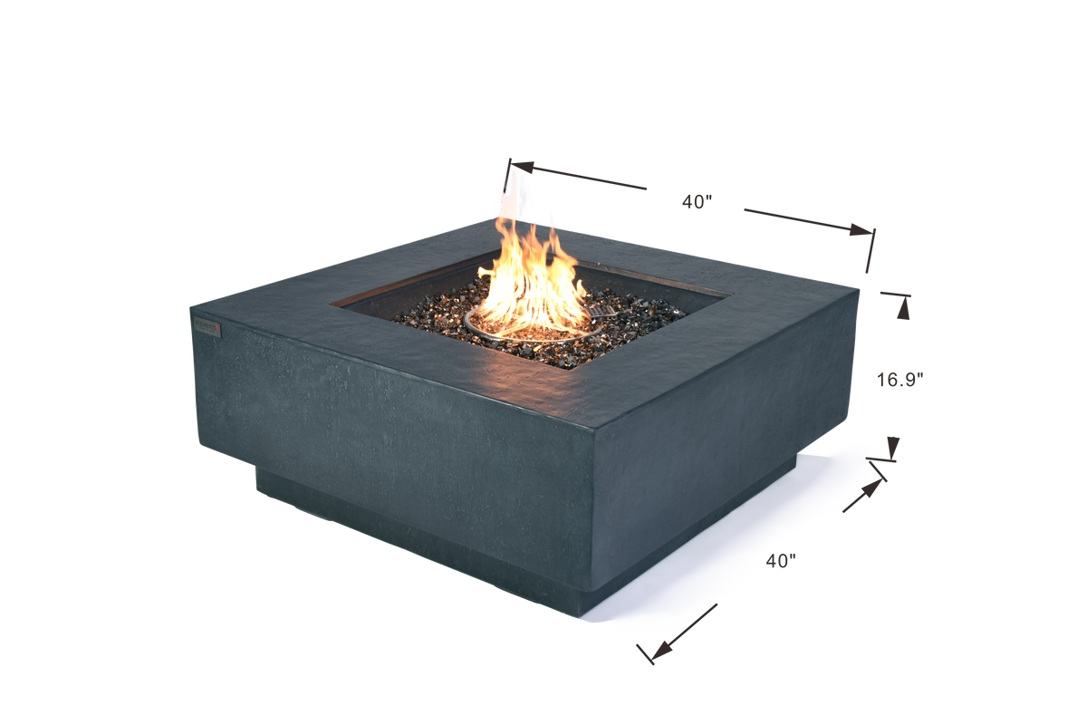 Elementi Plus OFG413DG Bergen Concrete Outdoor Fire Table