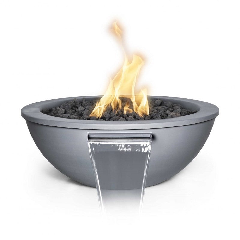 The Outdoor Plus 27&quot; Sedona Powder Coated Steel Round Fire &amp; Water Bowl