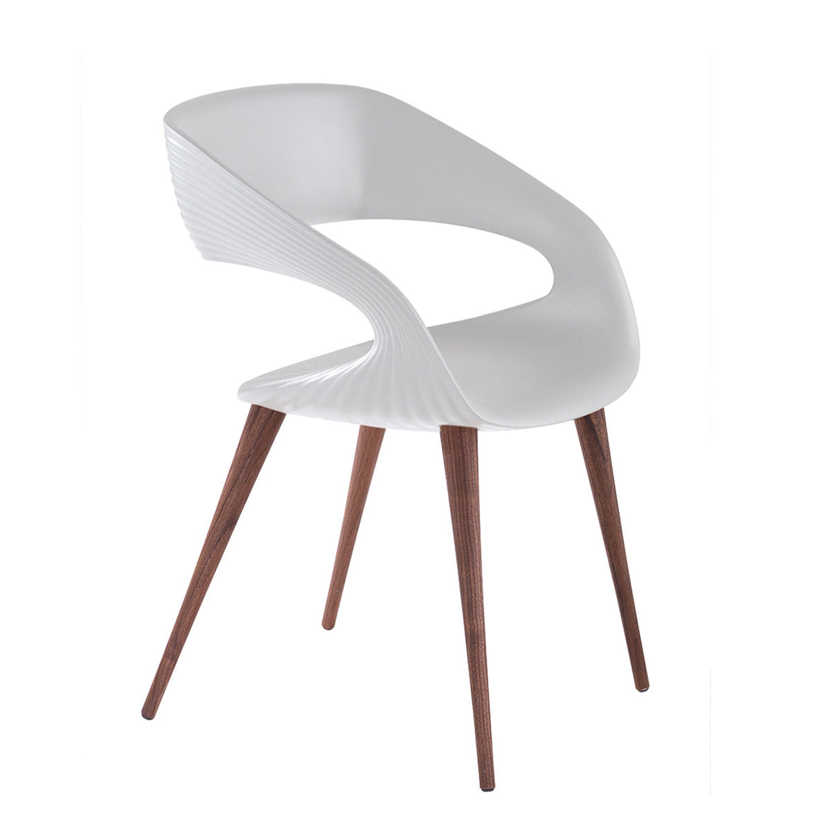 Bellini Italian Home Shape Dining Chair White with Anthracite or Wood Legs