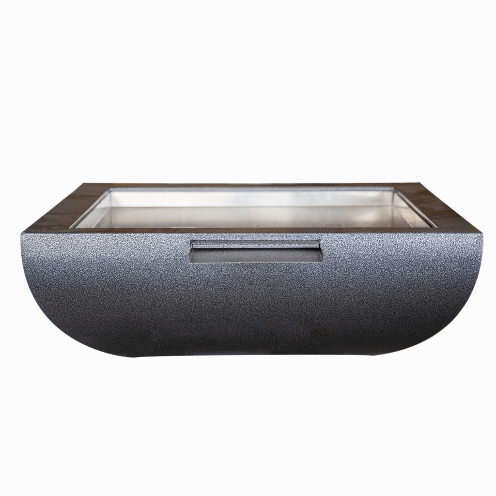 The Outdoor Plus Square Avalon Fire Bowl - Stainless Steel