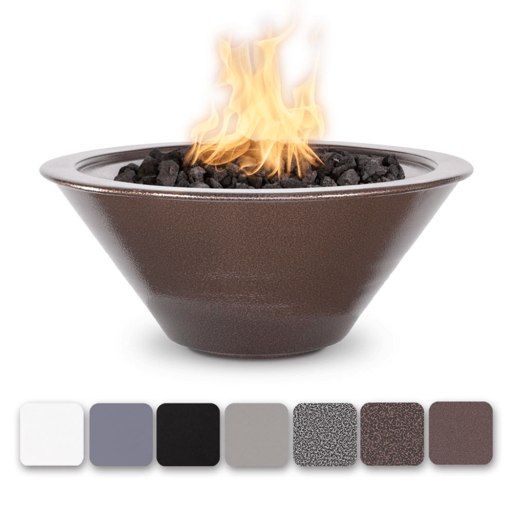 The Outdoor Plus 24&quot; Cazo Powder Coated Steel Round Fire Bowl