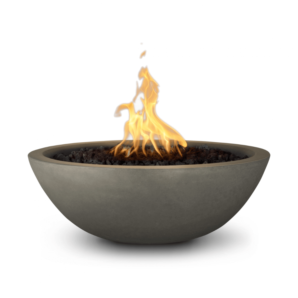 The Outdoor Plus 27&quot; Round Sedona Fire Bowl - GFRC Concrete - Match Lit Ignition System