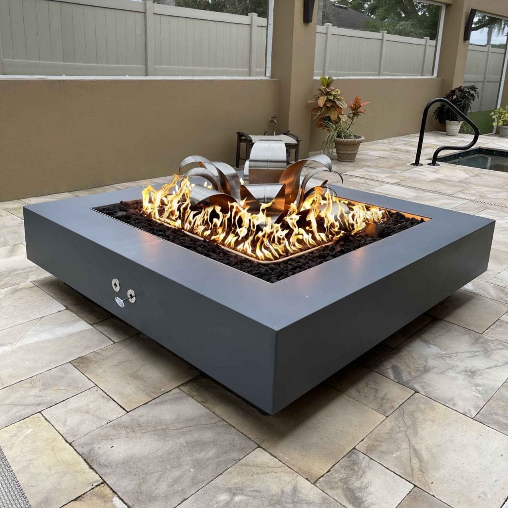 The Outdoor Plus 36&quot; Square Cabo Fire Pit - Powder Coated Metal