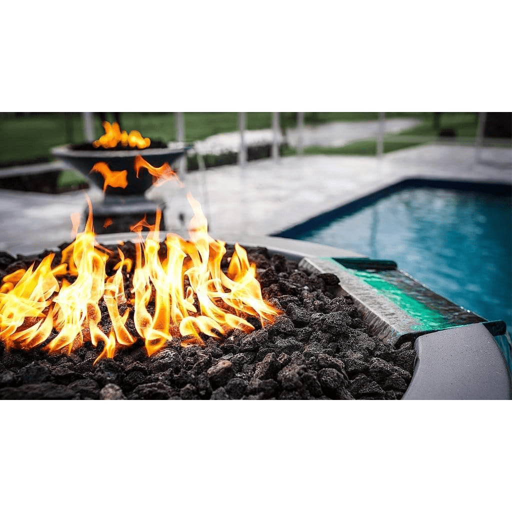 The Outdoor Plus 36&quot; Round Cazo Fire &amp; Water Bowl - GFRC Concrete