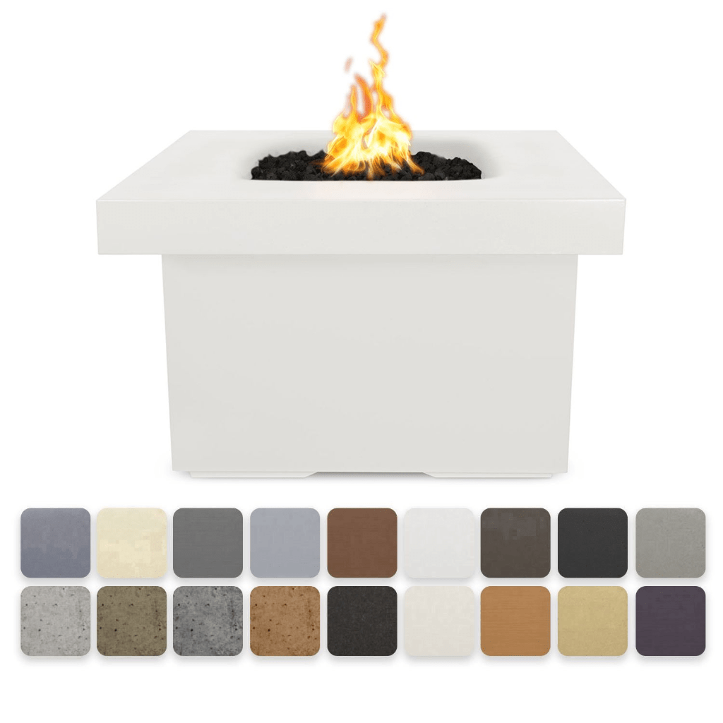 The Outdoor Plus 36&quot; Square Ramona Fire Table - GFRC Concrete - Match Lit Ignition System