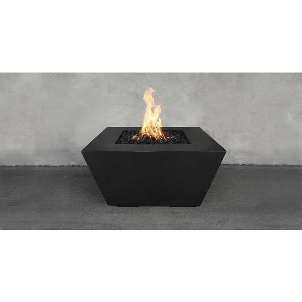 The Outdoor Plus 36&quot; Square Redan Fire Pit - GFRC Concrete - Flame Sense Ignition System