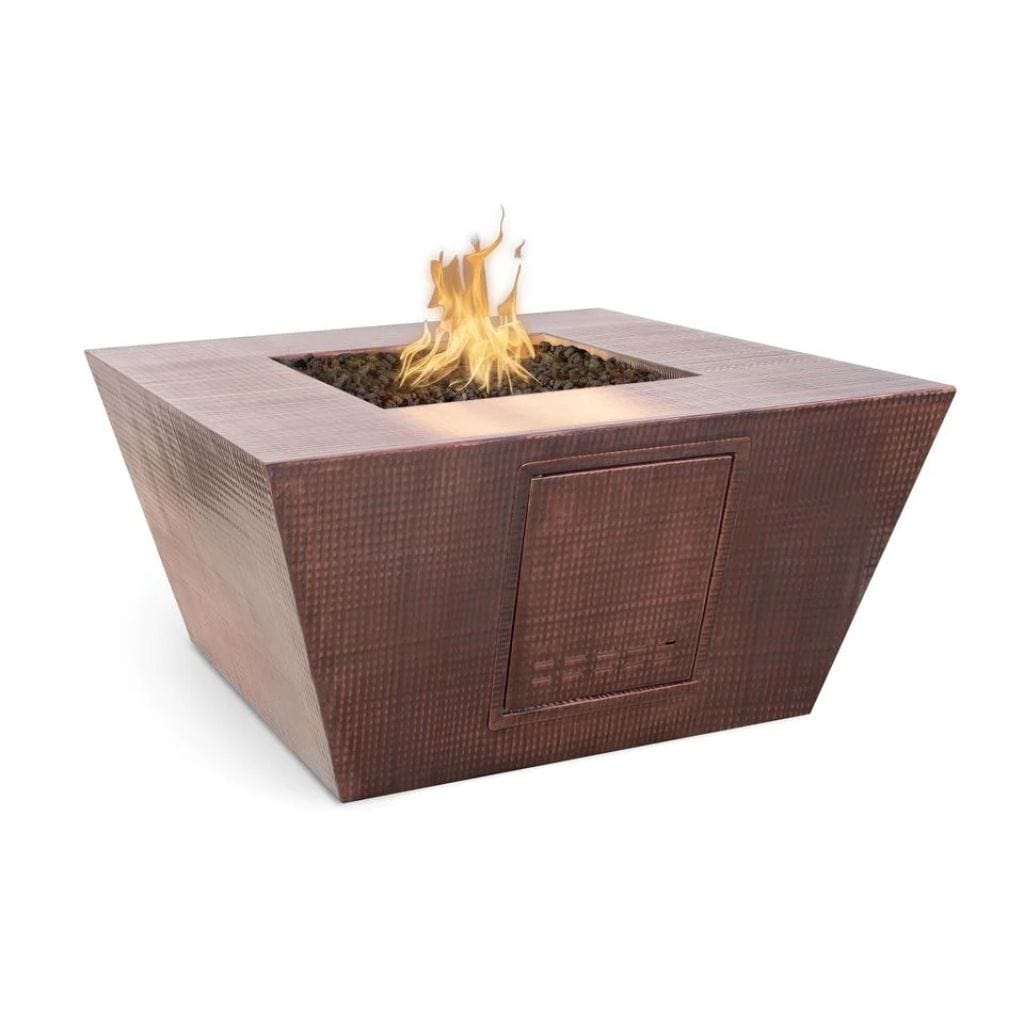 The Outdoor Plus Square Redan Fire Pit - Copper