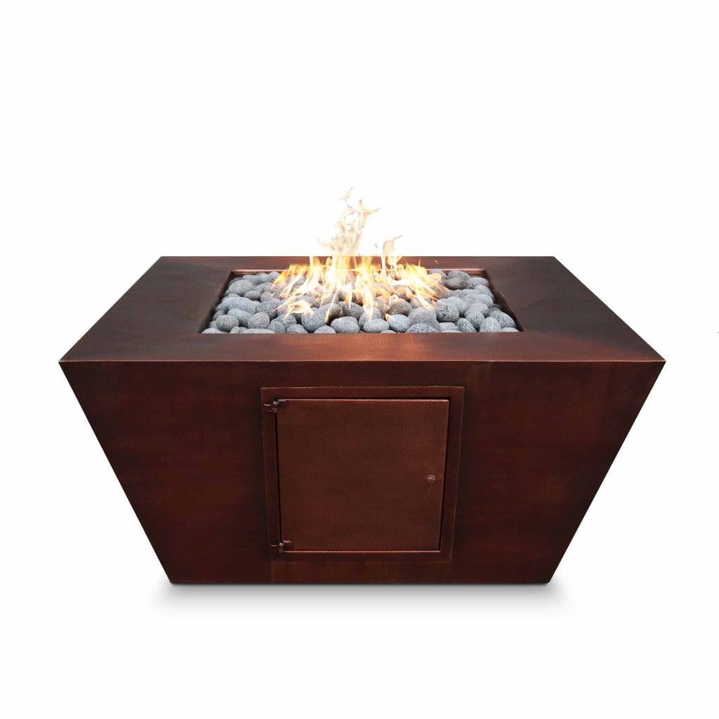 The Outdoor Plus Square Redan Fire Pit - Copper